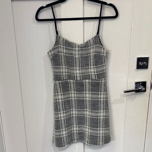 Urban Outfitters Black and White Plaid Mini Dress